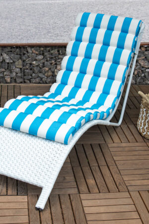 лежак шезлонг ротанг тексилк 1003