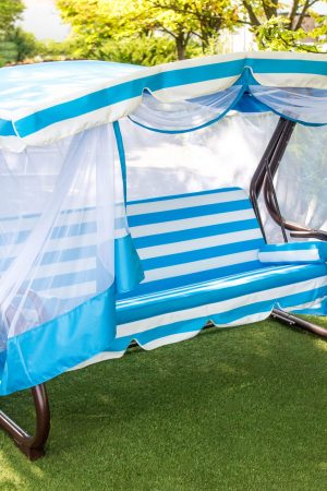 Качели Бриз в голубую и белую полоску