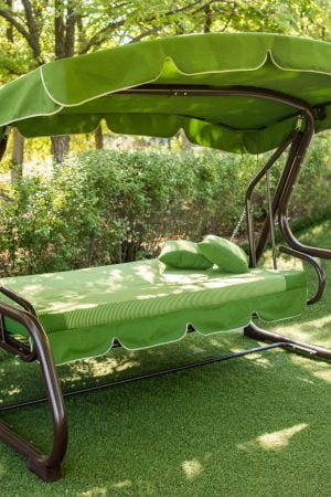 качели раскладные с мягким матрасом