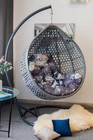 Арт Вуд кресло кокон с подушкой с рисунками