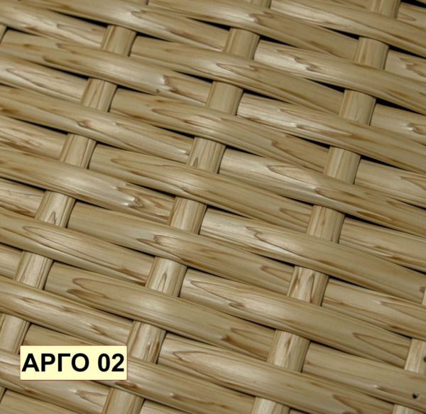 Бежевое плетение на подвесном кресле Арго 02