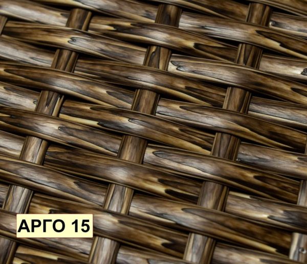Коричневое плетение на подвесном кресле Арго 15