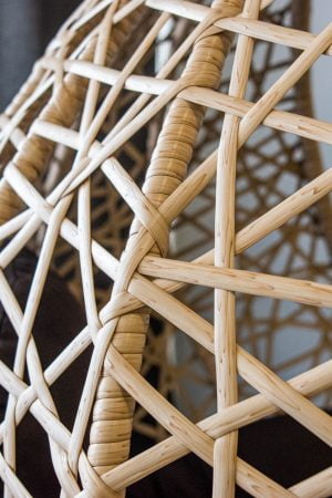 Ротанг беж на кресле коконе