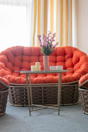 стальной комплект ротанговой мебели ЮМК