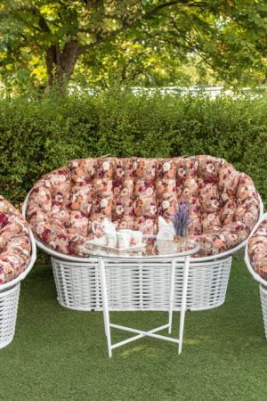 мебель из искусственного ротанга Фемели люкс белый ЮМК фабрика