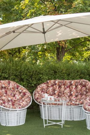 комплект мебели из металла Фемели люкс белый