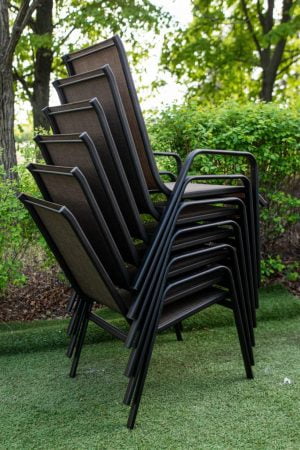 стулья текстиленовые из металла для летнего кафе