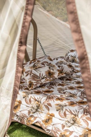 раскладка садовой качели с сеткой