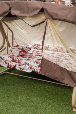 раскладная качель с подголовником и москитной