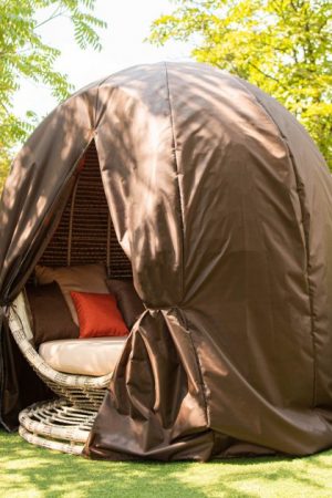 чехол на бунгало беседку из искусственного ротанга