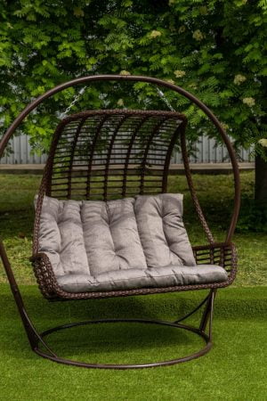 крісло качалка подвійна на арочній стійці