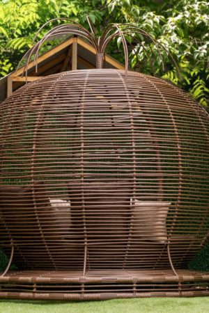 бунгало круглое из искусственного ротанга