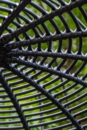 ротанг беседка круглая чёрная