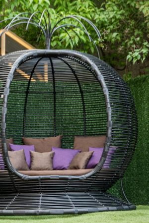 беседка круглая чёрная