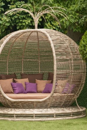 беседка плетёная круглая из ротанга