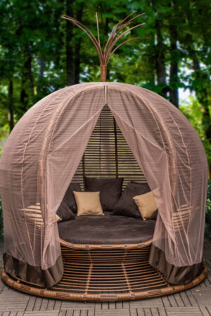 Элегант биг беседка кровать ротанг