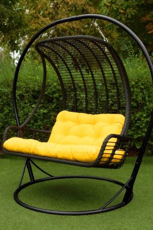 двухместная качель из ротанга Дуэт ЮМК