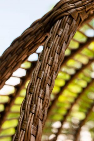 плетение по переднему ободу кресла кокона