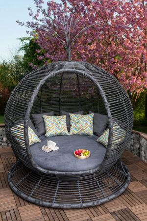 бунгало из серого искусственного ротанга Элегант биг