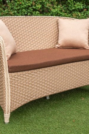 диван из эко ротанга плетение арго омега 02