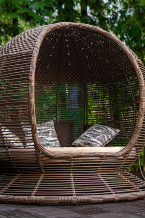 круглое бунгало беседка 2025 плетеное