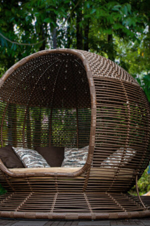 Бунгало ротанг Элегант биг с заплетённой крышей