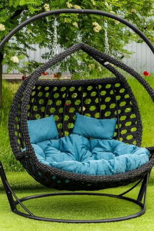 кресло кокон подвесные качели из ротанга Галант люкс