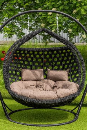 кресло кокон Галант люкс ремень чёрный