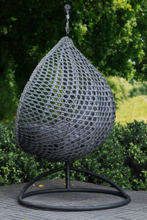 ротанг сірий кресло кокон ціна