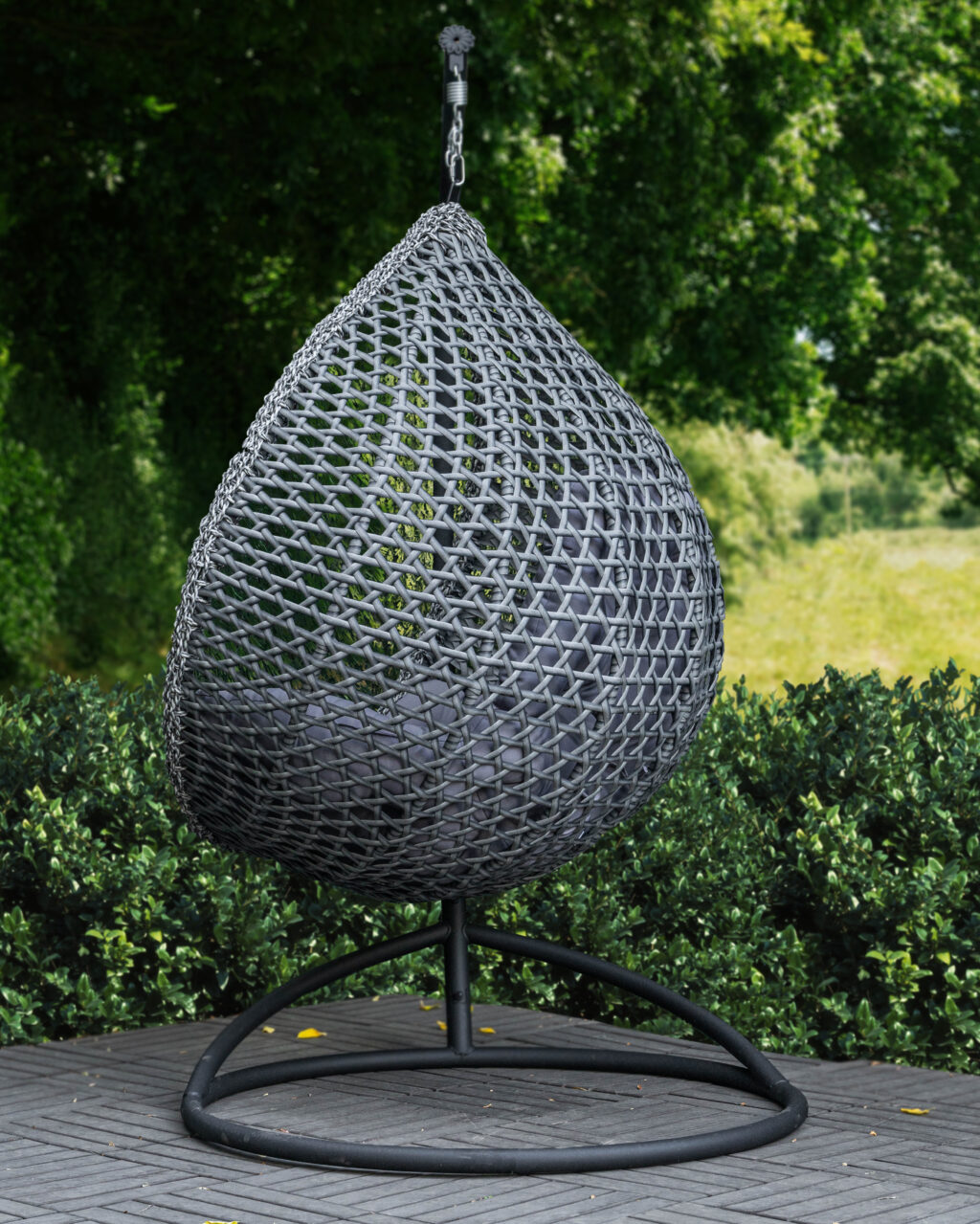 ротанг сірий кресло кокон ціна