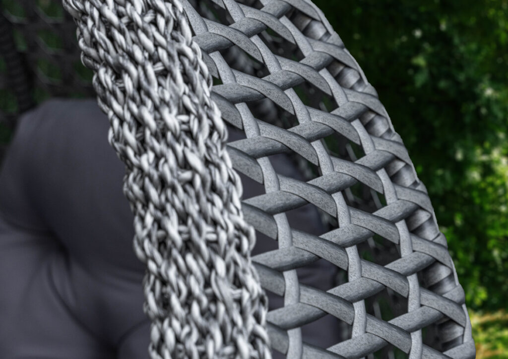 сірий кресло кокон ціна