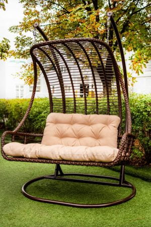 качели из ротанга подвесные садовые