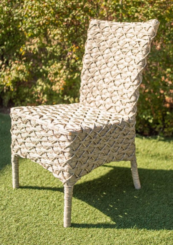 стул плетёный из текстиленовой ткани