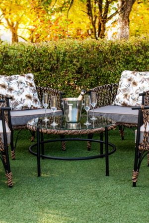 комплект мебели из металла для улицы купить