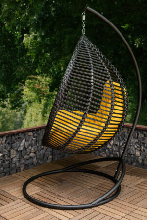 подвесное кресло кит двухволновый черный