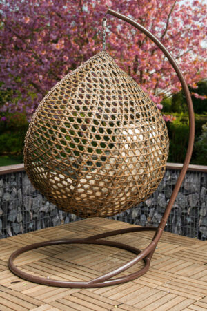 подвесное кресло кокон колибри премиум ротанга омега 15