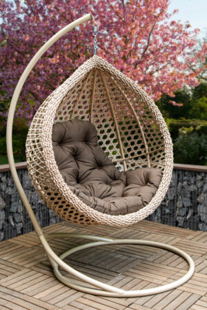 кресло кокон колибри премиум ротанг омега 02