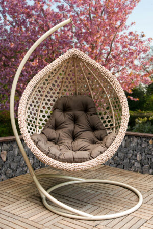 подвесное кресло кокон колибри премиум ротанга омега 02