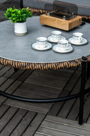 лофт столик журнальный из ротанга 2025