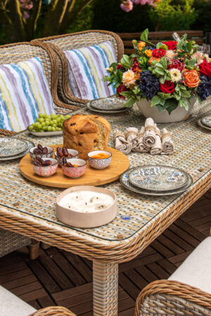 комплекти меблів садових Мадейра з бежевого ротангу