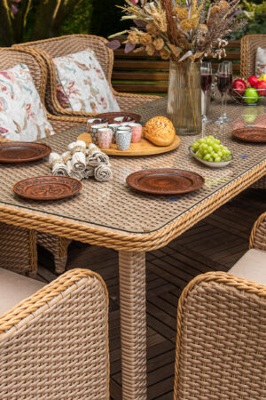 комплект садовий Мадейра з бежевого штучного ротангу