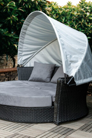 уличная кровать для бассейна с козырьком