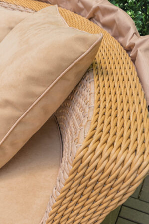 ротанговая кровать шезлонг лежак круглый