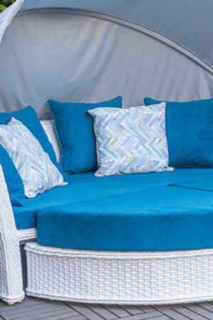 Круглый шезлонг с козырьком Виолетта