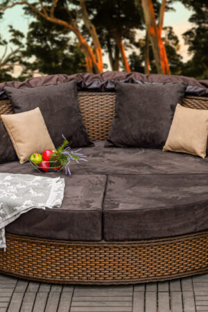 лежак для басейна виолетта коричневая