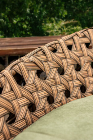 круглый плетеный диван уличный ротанг