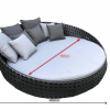 ротанговая круглая кровать шезлонг для бассейна