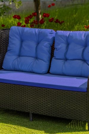 диван садовий з штучного ротангу