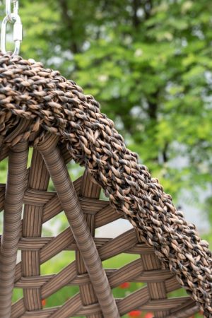 плетёное кресло кокон искусственный ротанг