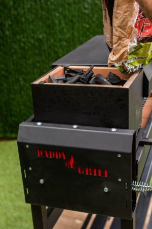 мангал с отсеком для углей